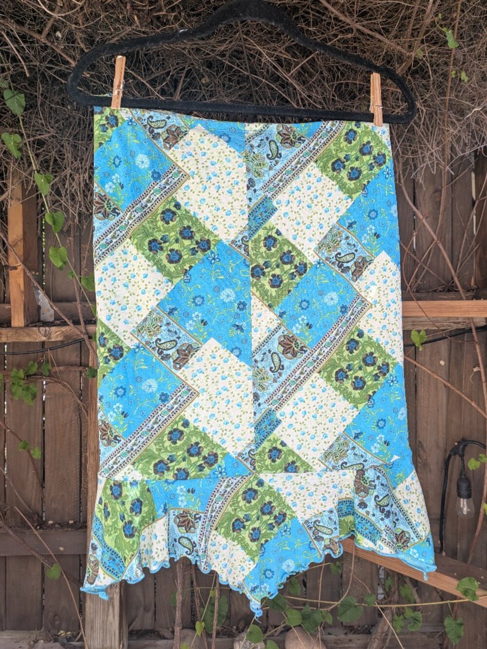 Patchwork Handkerchief Skirt 90s Y2K - Picture 2 of 3